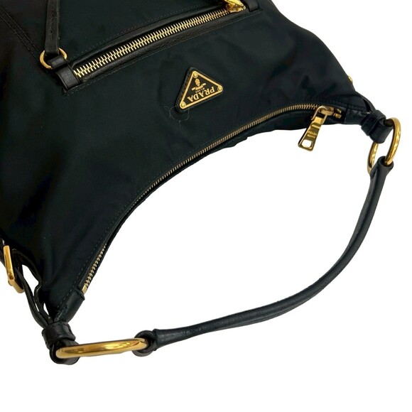 PRADA Black Leather Shoulder Bag - Picture 4 of 10